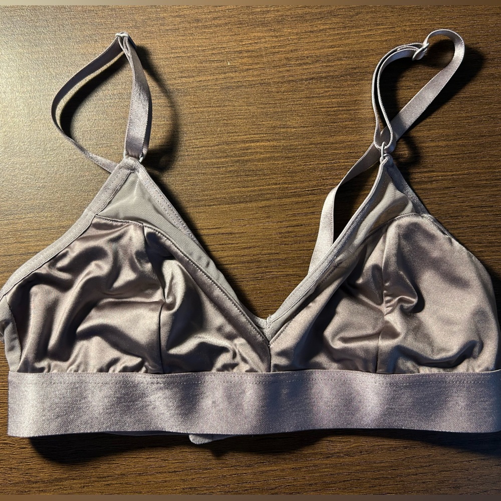 Silky Gray Auden Bralette